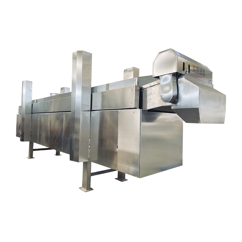 Continuous fryer with high temperature